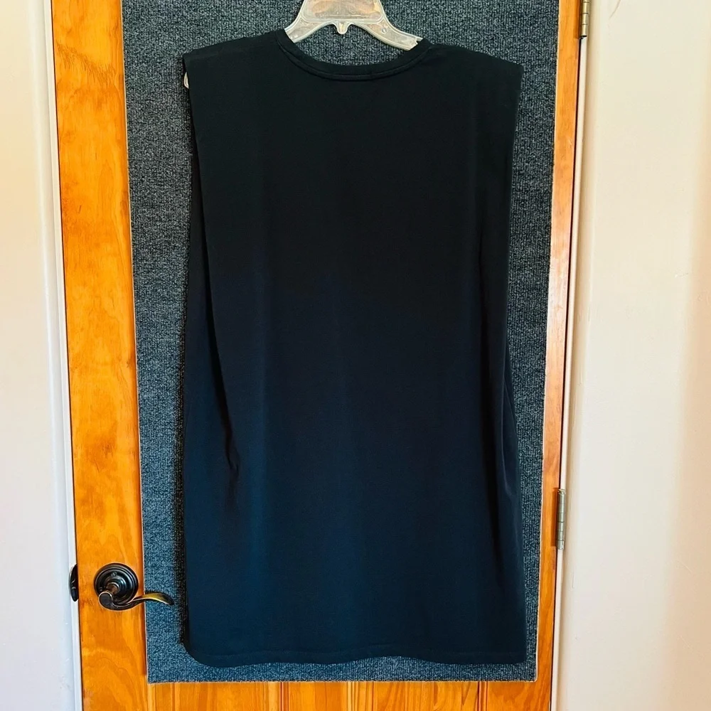 Sanctuary Black T Shirt Dress Shoulder Pad Sleeveless Shift Relaxed XXL